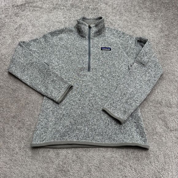 Patagonia Better Sweater 1/4 Zip Fleece Jacket Women XS Gray Outdoor Hiking Camp - Picture 1 of 14